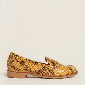 Gabriella Yellow Snakeskin Loafers